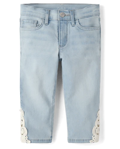 Girls Crochet Capri Jeans