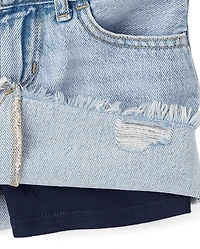 Girls Ripped Denim Skort
