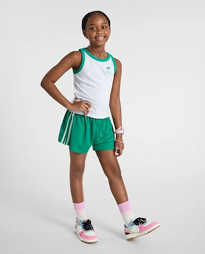 Girls Quick Dry Side Stripe Mesh Lined Active Shorts