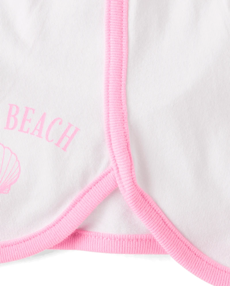 Girls Contrast Graphic Dolphin Shorts