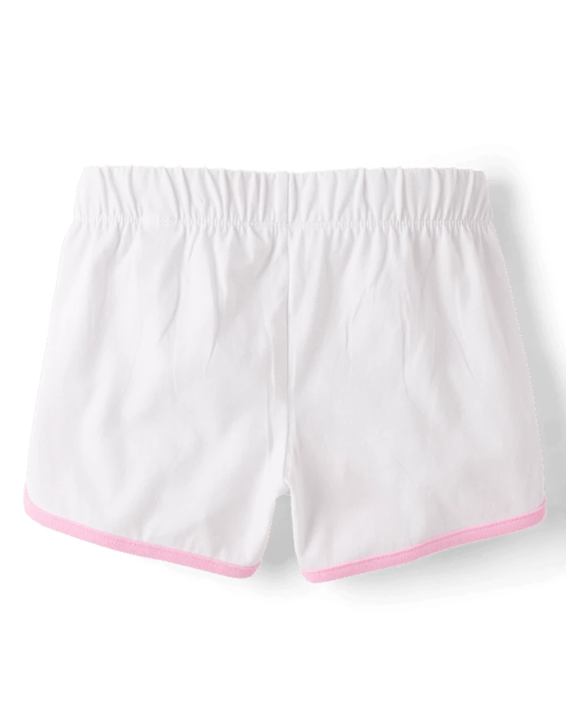 Girls Contrast Graphic Dolphin Shorts