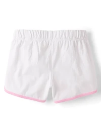 Girls Contrast Graphic Dolphin Shorts