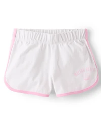 Girls Contrast Graphic Dolphin Shorts