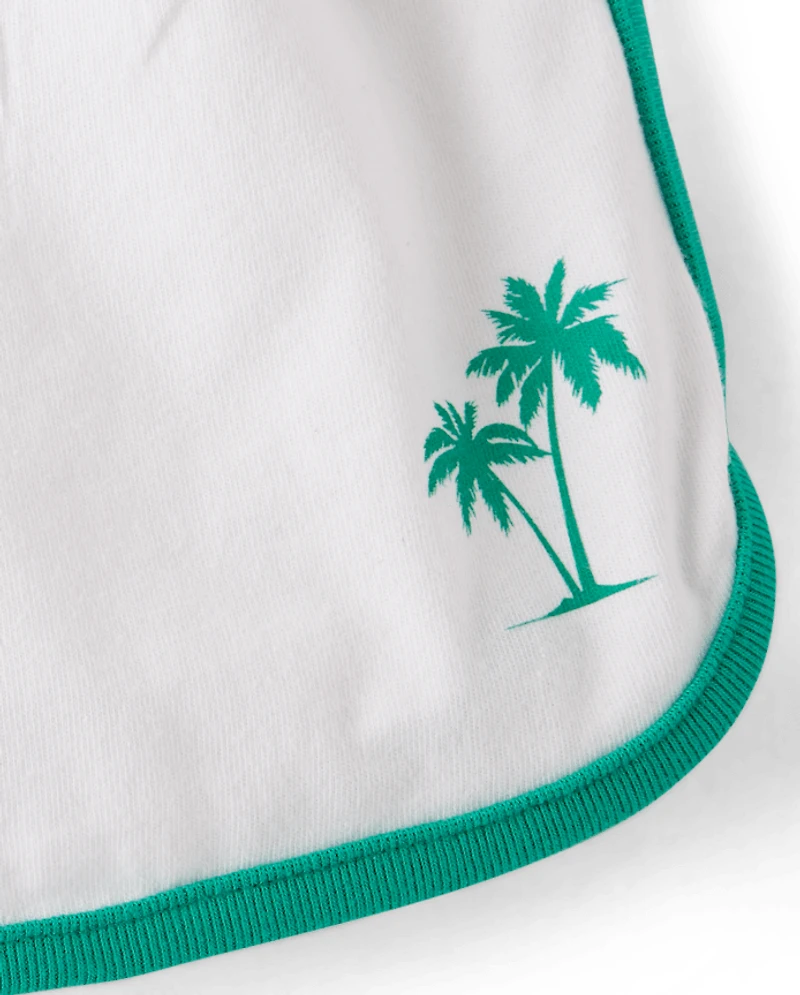 Girls Contrast Graphic Dolphin Shorts