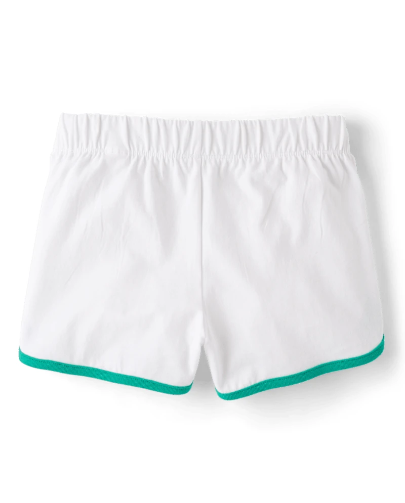 Girls Contrast Graphic Dolphin Shorts