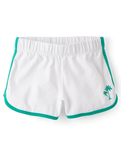 Girls Contrast Graphic Dolphin Shorts