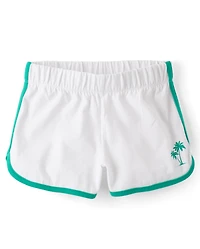 Girls Contrast Graphic Dolphin Shorts