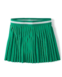Girls Quick Dry Perforated High Rise Pleated Skort