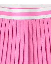 Girls Quick Dry Perforated High Rise Pleated Skort
