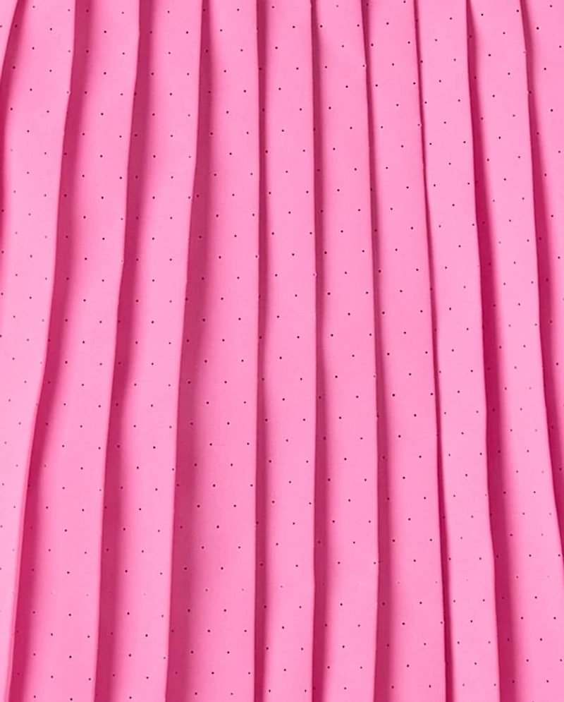 Girls Quick Dry Perforated High Rise Pleated Skort