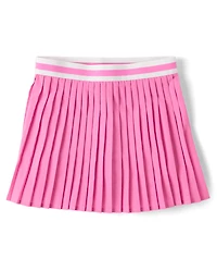 Girls Quick Dry Perforated High Rise Pleated Skort