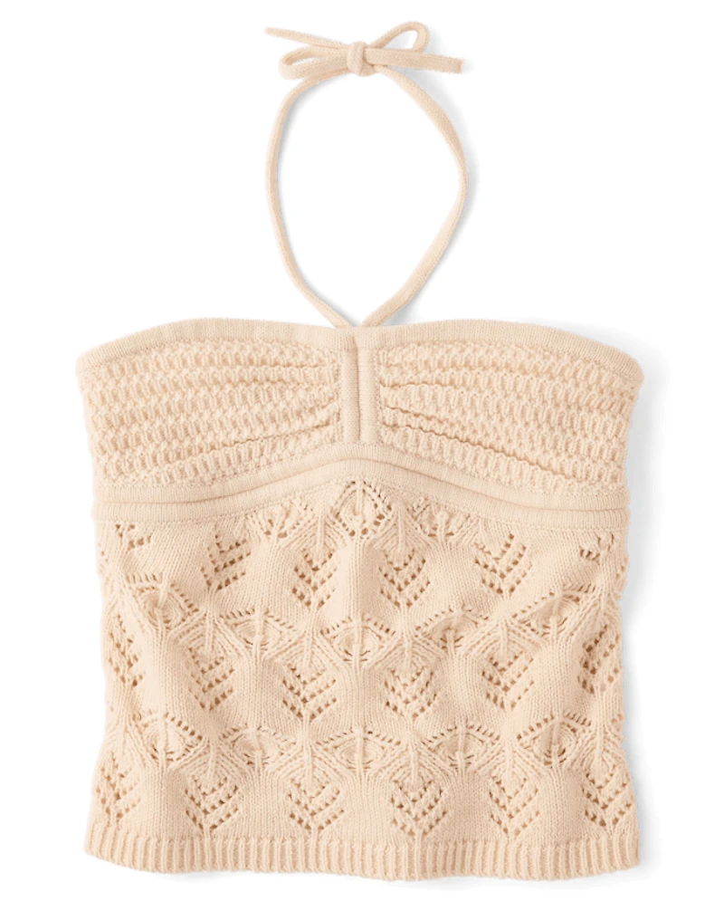 Tween Girls Crochet Halter Top