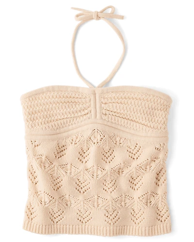 Tween Girls Crochet Halter Top