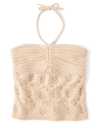Tween Girls Crochet Halter Top