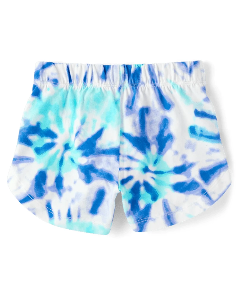 Girls Tie Dye Dolphin Shorts 4-Pack