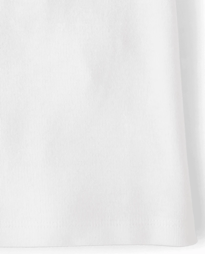 Girls Colorblock Ribbed Graphic Tank Top