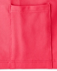 Girls Quick Dry Contrast Halter Pleated Tennis Dress