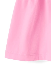 Girls Contrast Smocked Peplum Tank Top