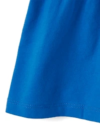 Girls Contrast Smocked Peplum Tank Top