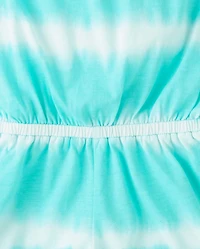 Girls Tie Dye Striped Romper