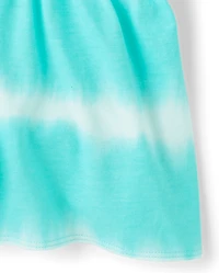Girls Tie Dye Striped Romper