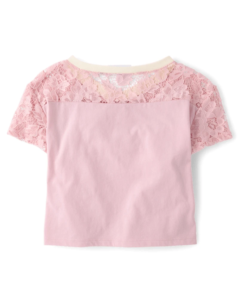 Girls Varsity Lace Football Tee