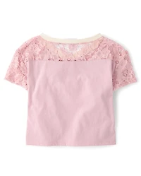 Girls Varsity Lace Football Tee
