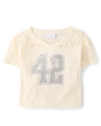 Girls Varsity Lace Football Tee