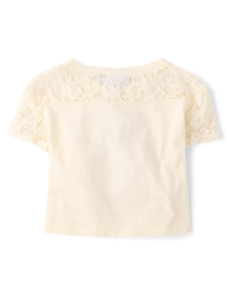 Girls Varsity Lace Football Tee