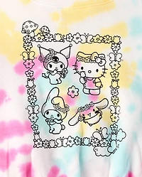 Girls Hello Kitty® And Friends Rainbow Tie Dye Premium Fleece Sweatshirt