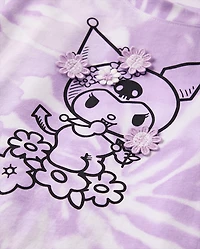 Girls Hello Kitty® Tie Dye Embellished Relaxed Top