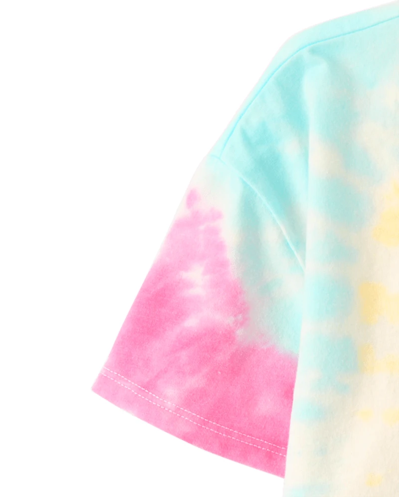 Girls Hello Kitty® Tie Dye Embellished Relaxed Top