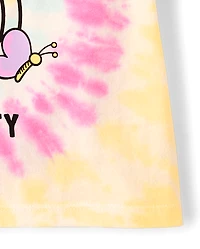Girls Hello Kitty® Tie Dye Embellished Relaxed Top