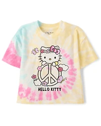Girls Hello Kitty® Tie Dye Embellished Relaxed Top