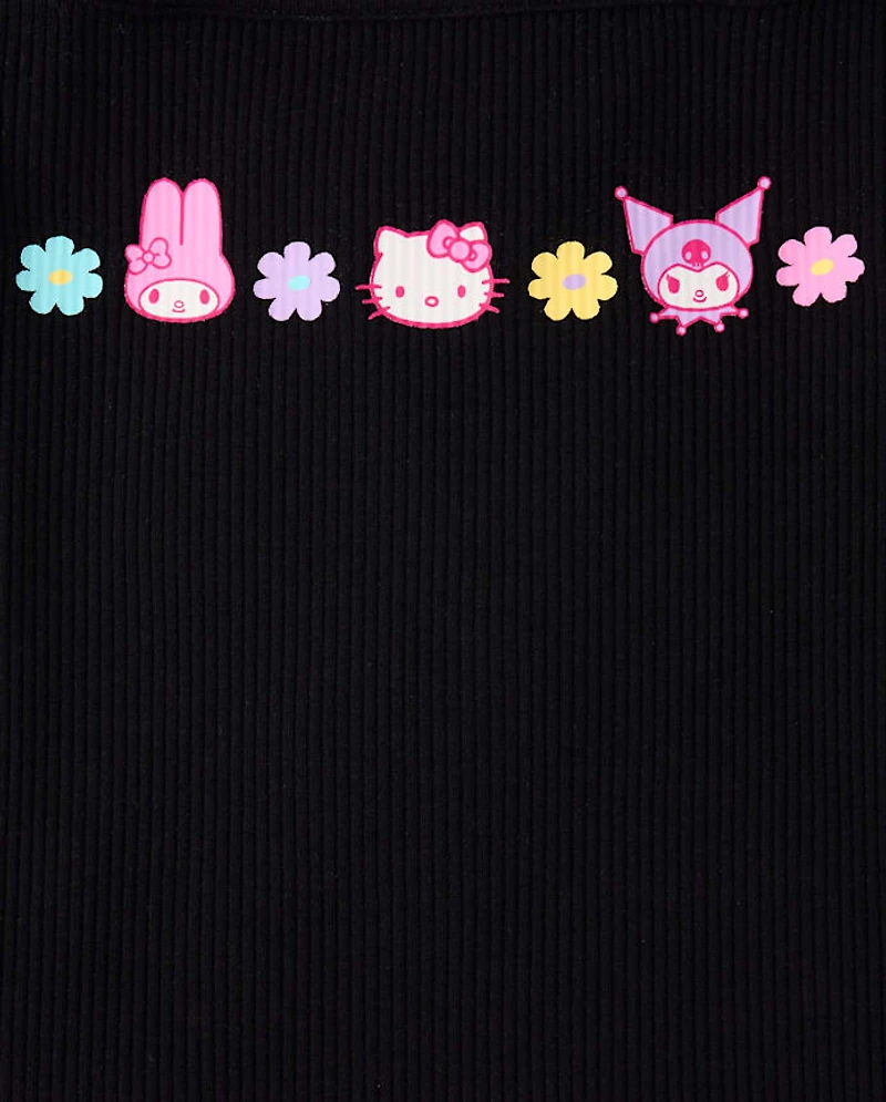 Girls Hello Kitty® Beaded Cold Shoulder Top