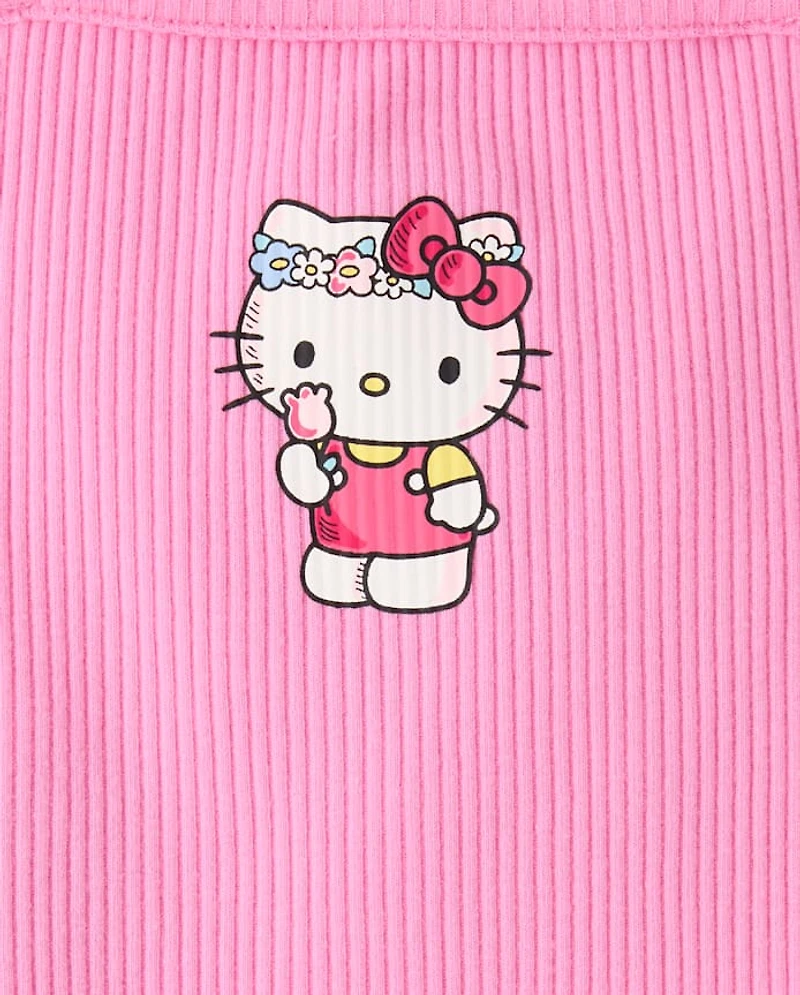 Girls Hello Kitty® Beaded Cold Shoulder Top