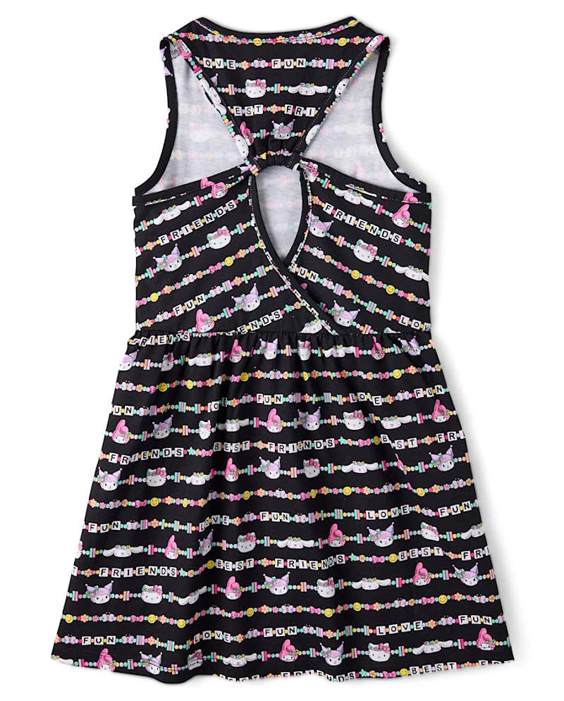 Girls Hello Kitty® And Friends Friendship Bracelet Cut-Out Tank Dress