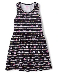 Girls Hello Kitty® And Friends Friendship Bracelet Cut-Out Tank Dress