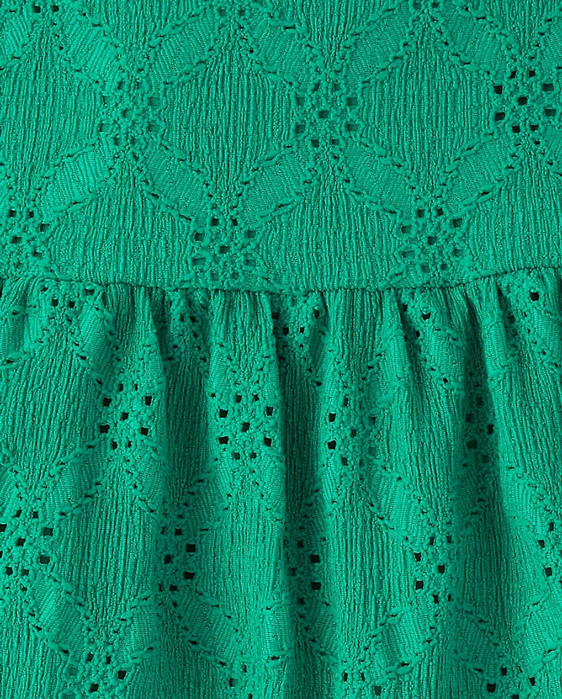 Girls Eyelet Bow Back Dress