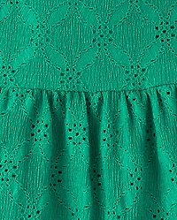 Girls Eyelet Bow Back Dress