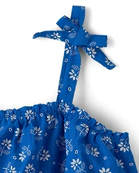 Girls Mommy And Me Floral Smocked Flounce Dress