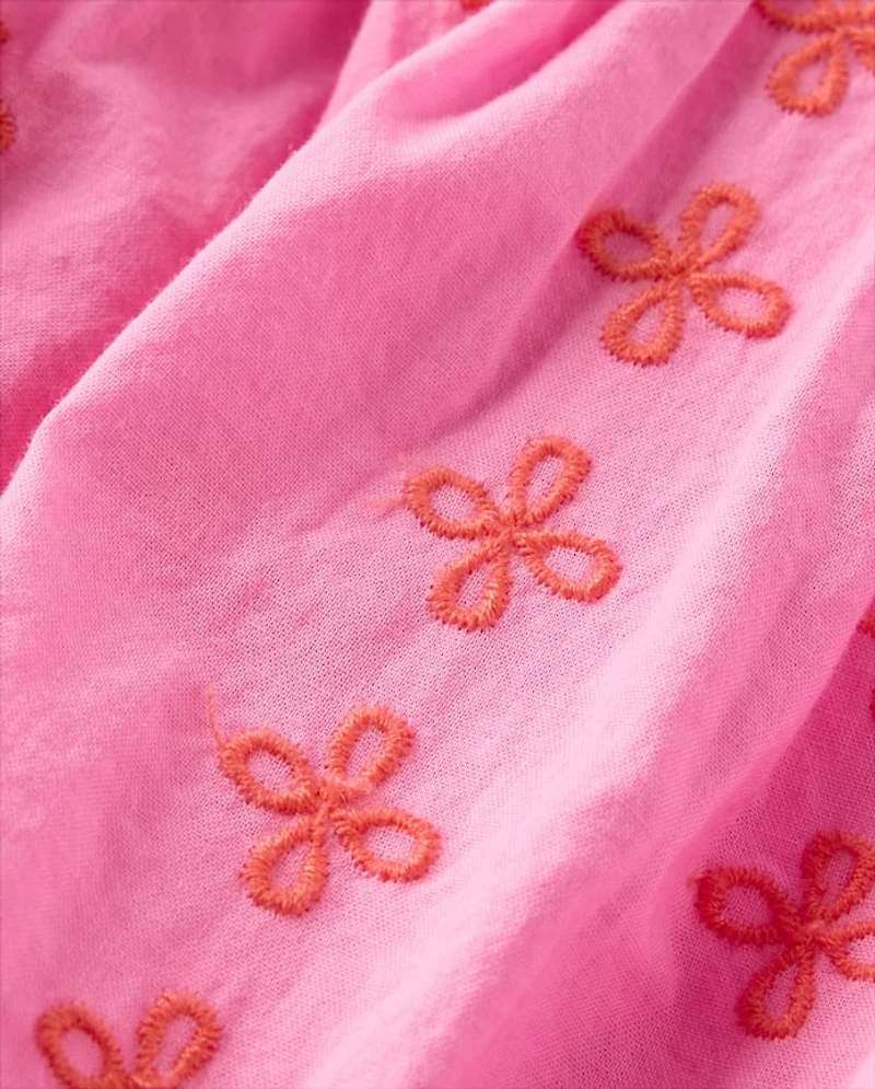 Girls Embroidered Floral Dress