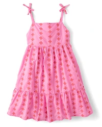 Girls Embroidered Floral Dress