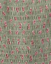 Girls Floral Smocked Bow Shoulder Dress