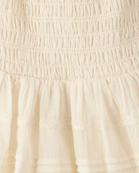 Girls Smocked Drop Waist Dress