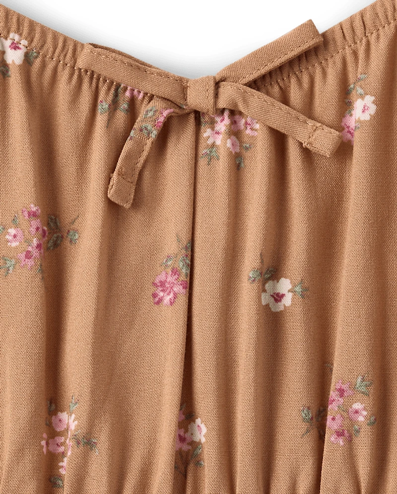 barboteuse à fleurs pour filles