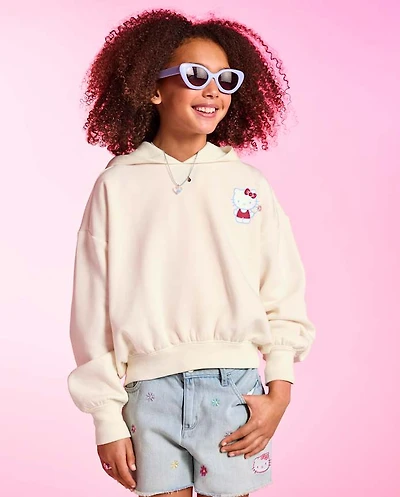 Girls Hello Kitty® Puff Print Premium Fleece Hoodie