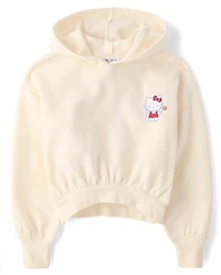 Girls Hello Kitty® Puff Print Premium Fleece Hoodie