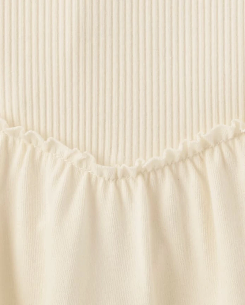 Girls Hello Kitty® Bow Ribbed V-Waist Dress