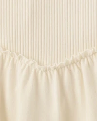 Girls Hello Kitty® Bow Ribbed V-Waist Dress